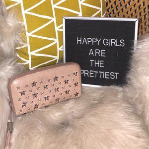 Jimmy Choo Pink  Filipa Stars Zip wallet